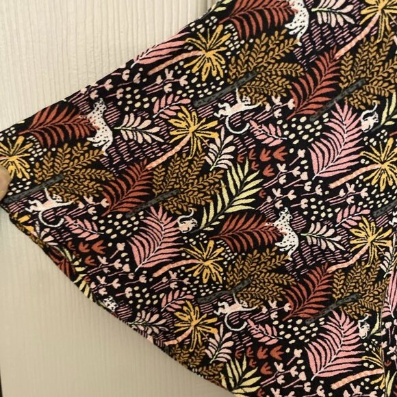 Loft Size XXL Paradise Jungle Print Button Front Side Tie Safari Dress NWT - Picture 7 of 8